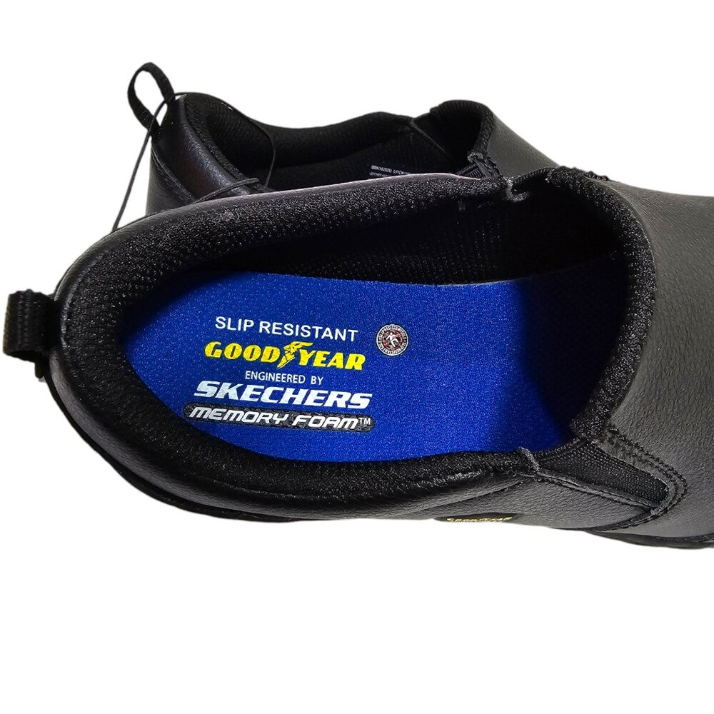 Goodyear Engineered By Skechers Slip Resistant Shoes Womens Size 8.5 Black Leona - Picture 3 of 10